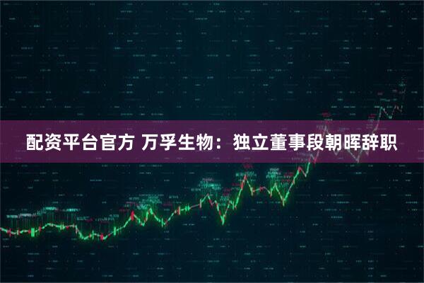 配资平台官方 万孚生物：独立董事段朝晖辞职
